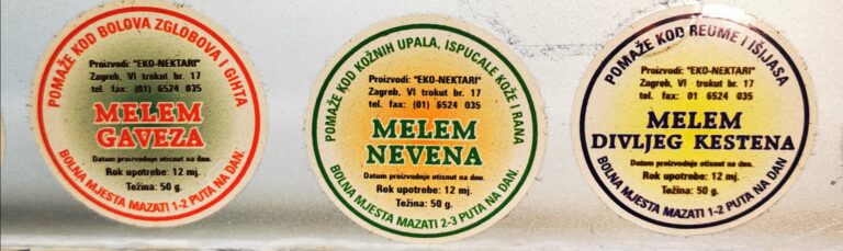 Naljepnica na posudici kreme